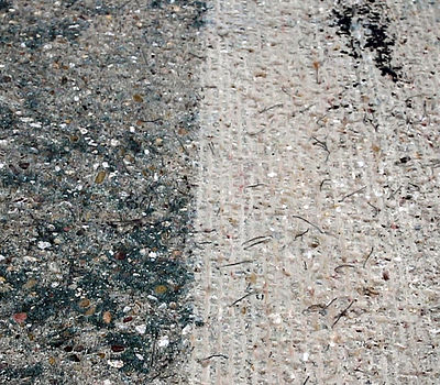 Strahlbild nach Betonfräsen